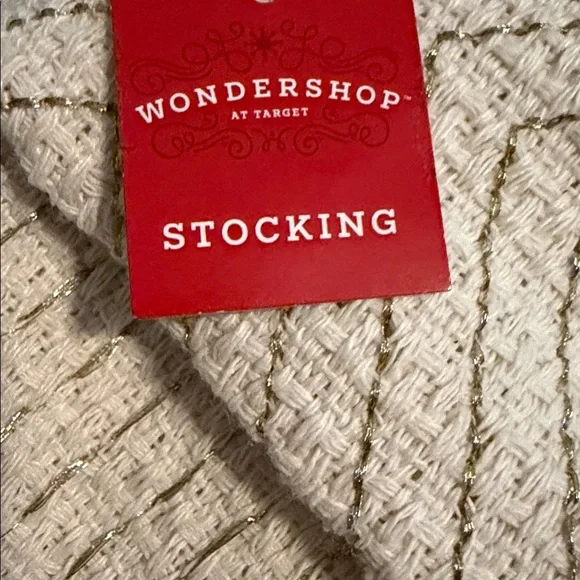 Wondershop Knit Metallic Thread Starburst and Pom Pom Stocking - Picture 5 of 5